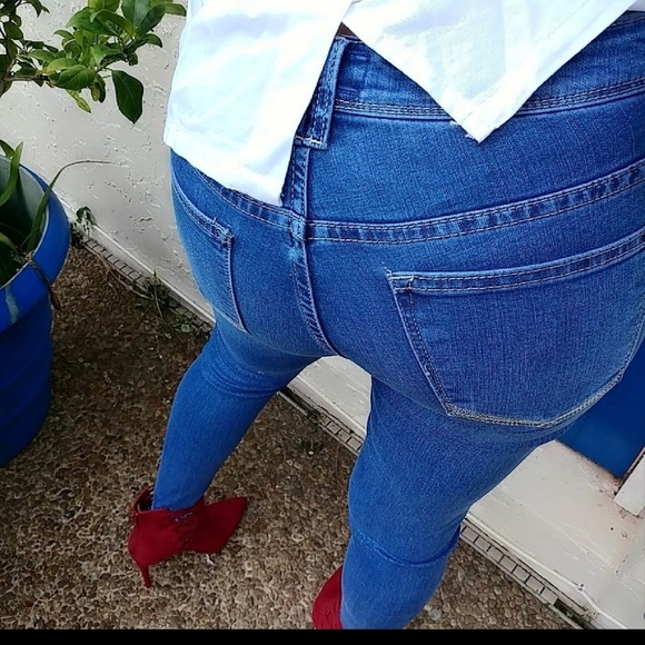 DISTRESSED DENIM JEANS - Picture 5 of 5